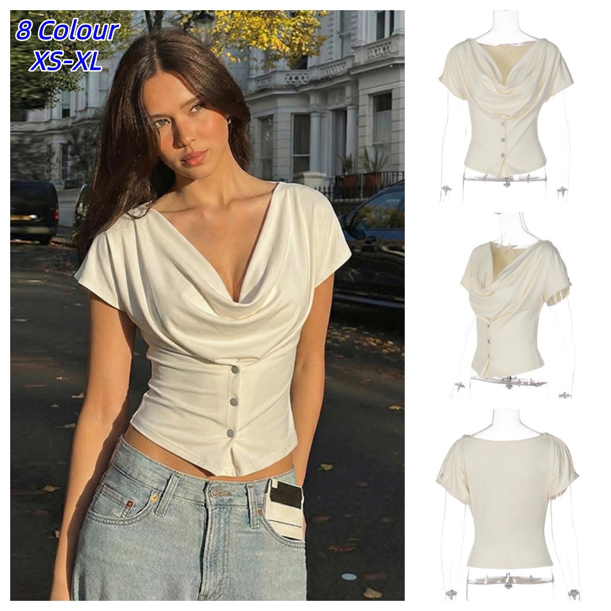 Street Fashion Shanghai - Y2K Women Summer Vest Tees Fashion