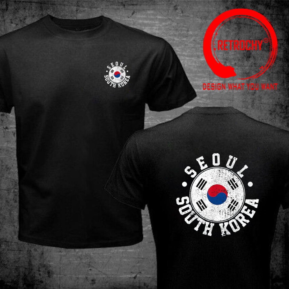 Street Fashion Seoul - Funny Design Vintage Distressed Seoul South