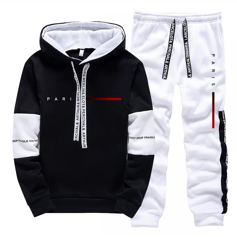 Street Fashion Casual - Paris Fashion Hoodie Streetwear Men's Set