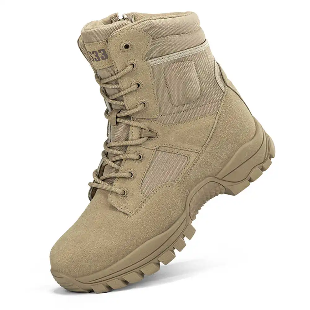 Guangzhou Street Fashion - Nonslip Genuine Leather Hiking Boots Designer