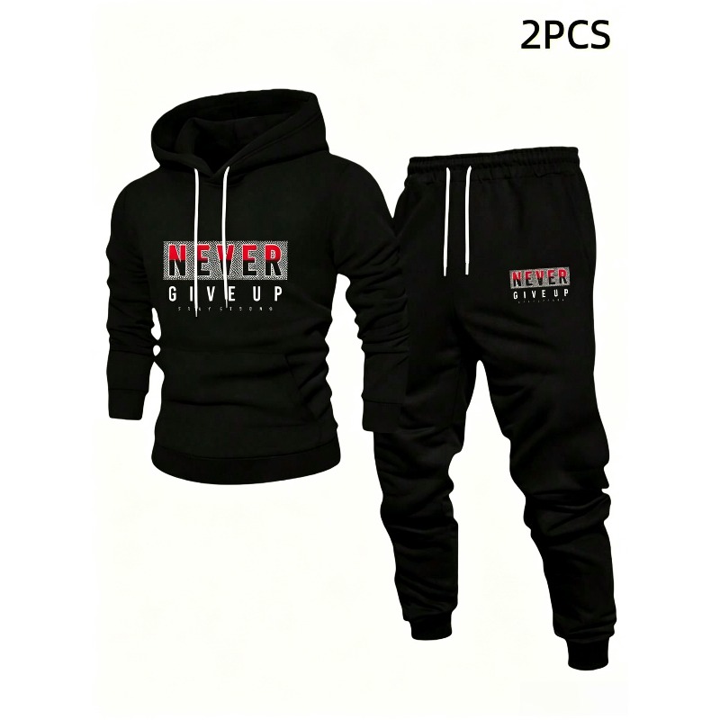 Street Fashion Casual - NEVER GIVE UP Alphabet Fashion Printed