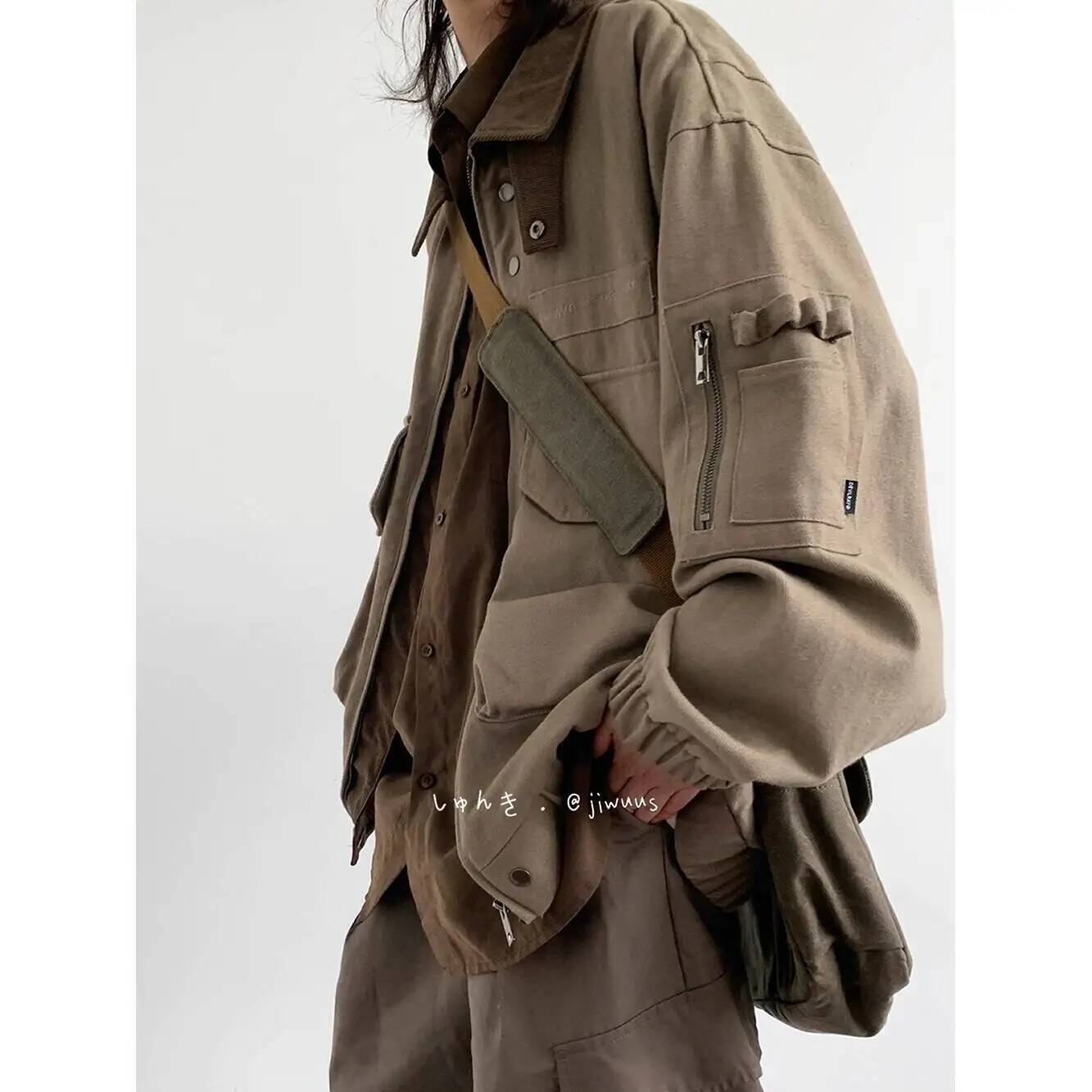 Street Fashion Jacket Men - Man Jacket Spring Autumn Loose Cargo