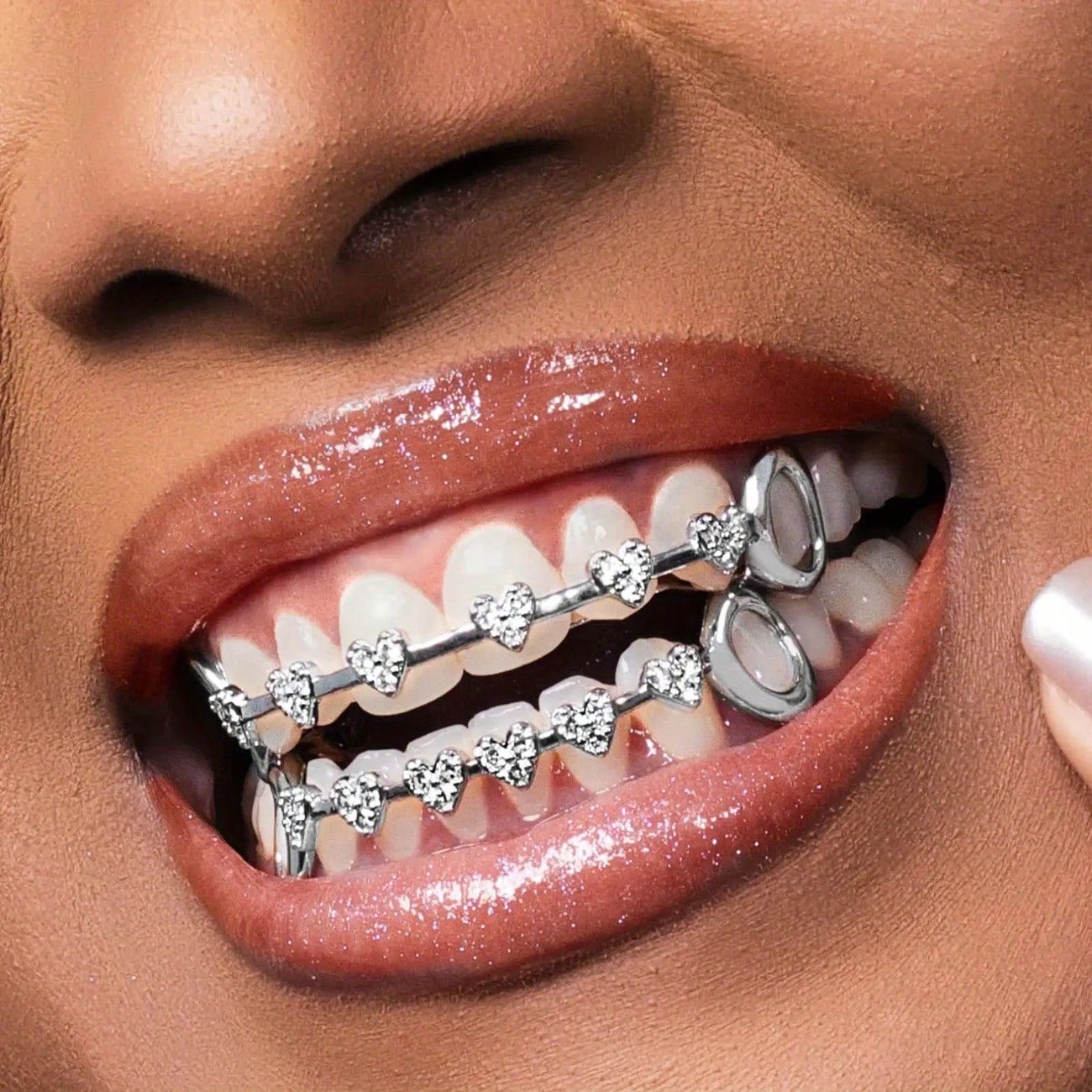 Street Fashion Types - Hip-Hop Fashion Gold Teeth Micro Inlaid