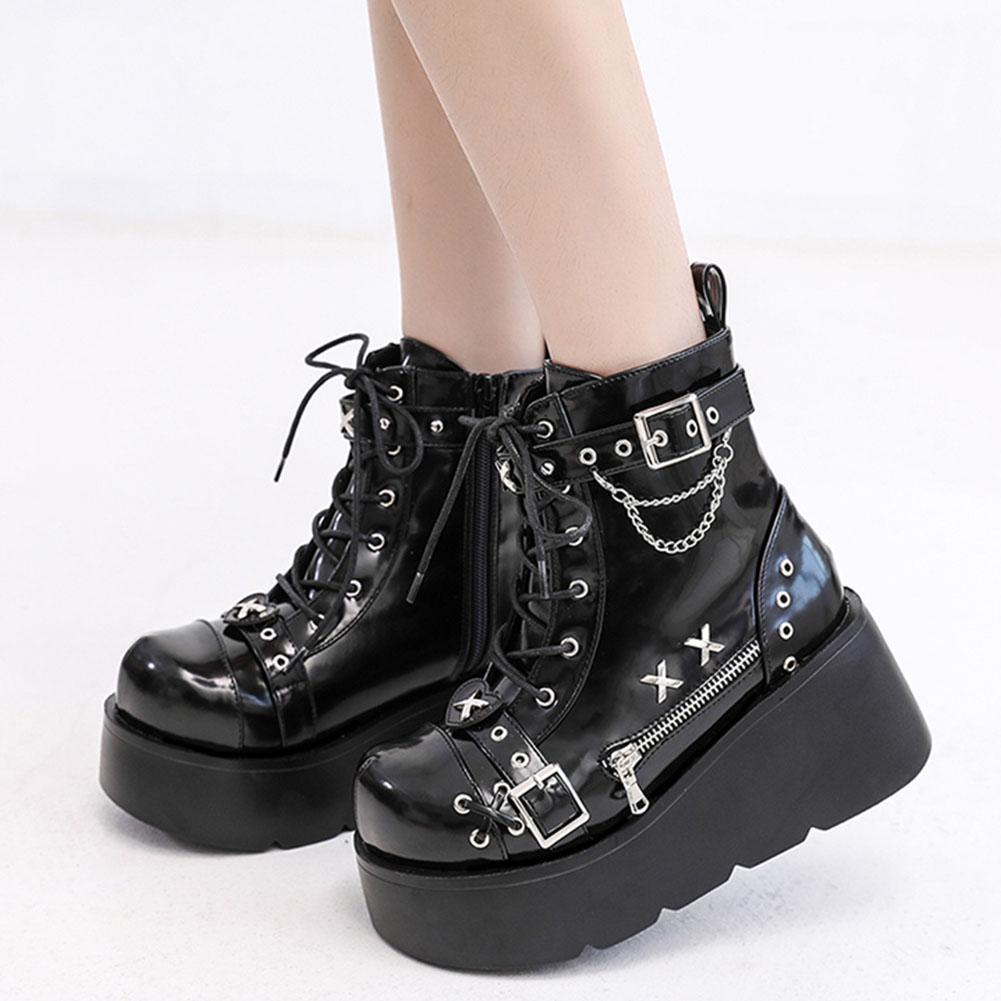 Street Fashion Girl - Brand New Ladies Goth Platform Ankle