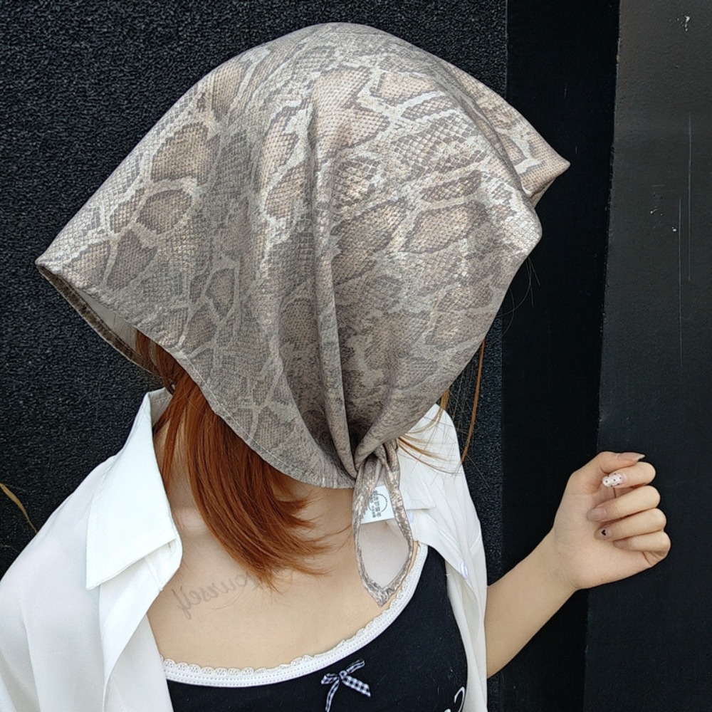 Street Fashion Types - Headwear Y2K Snake Print Hair Scarf