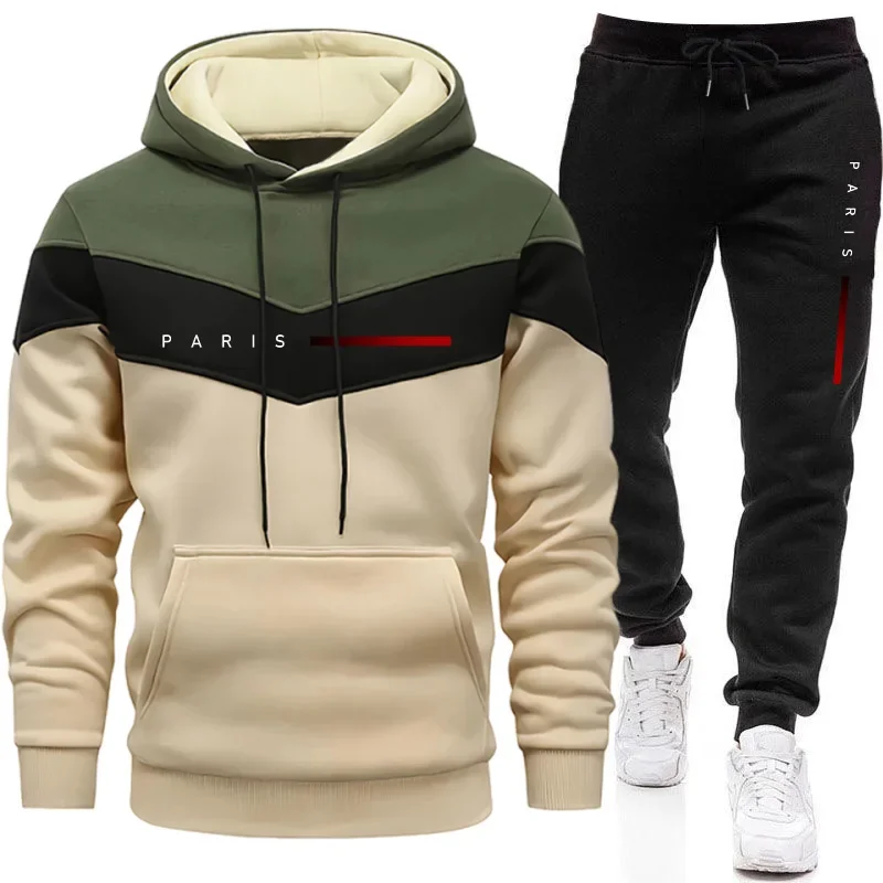 Street Fashion Outfit - Paris Fashion Men's Hoodies Set Daily