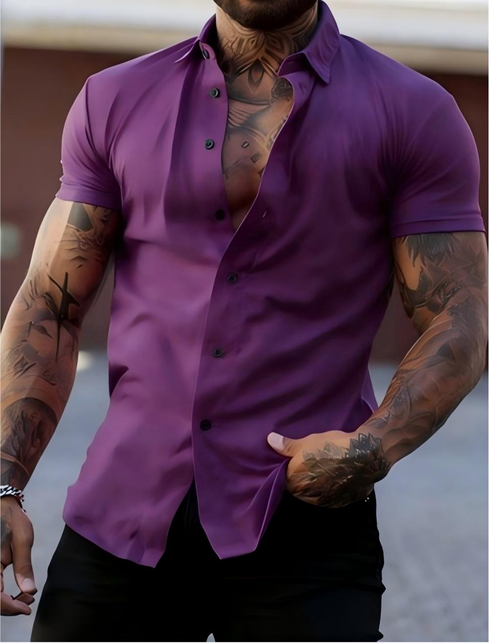 Street Fashion Shanghai - 2025 Summer Men's Short Sleeve Collar