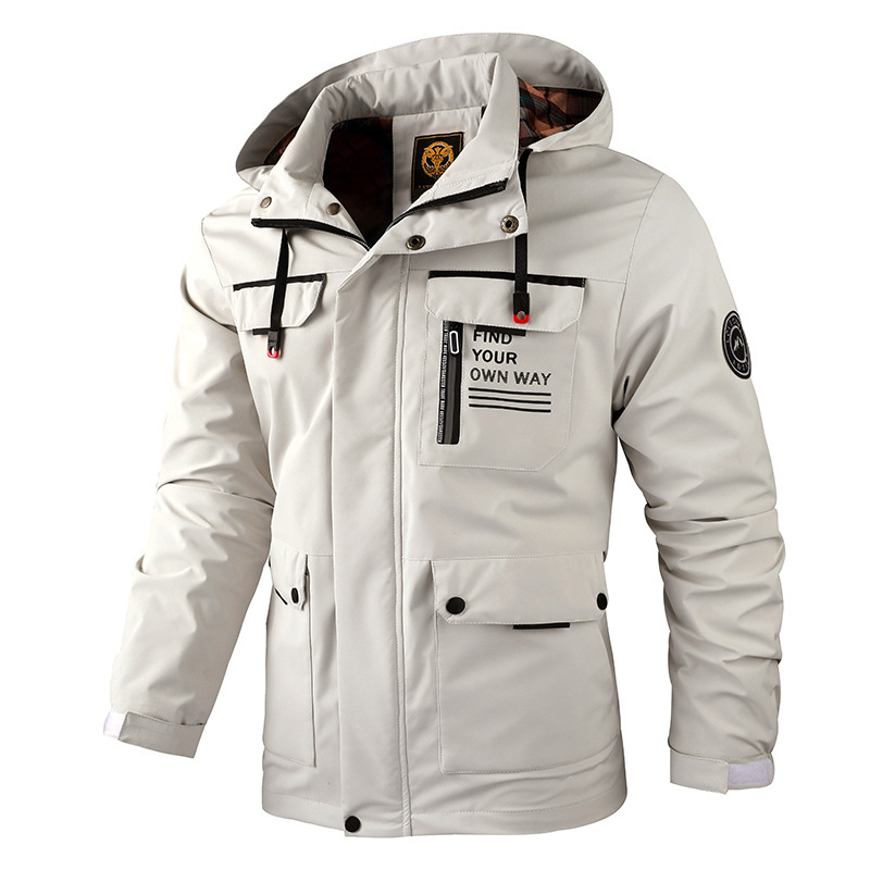 Windbreak Shell Jacket - Fashion Men's Casual Windbreaker Jackets Hooded