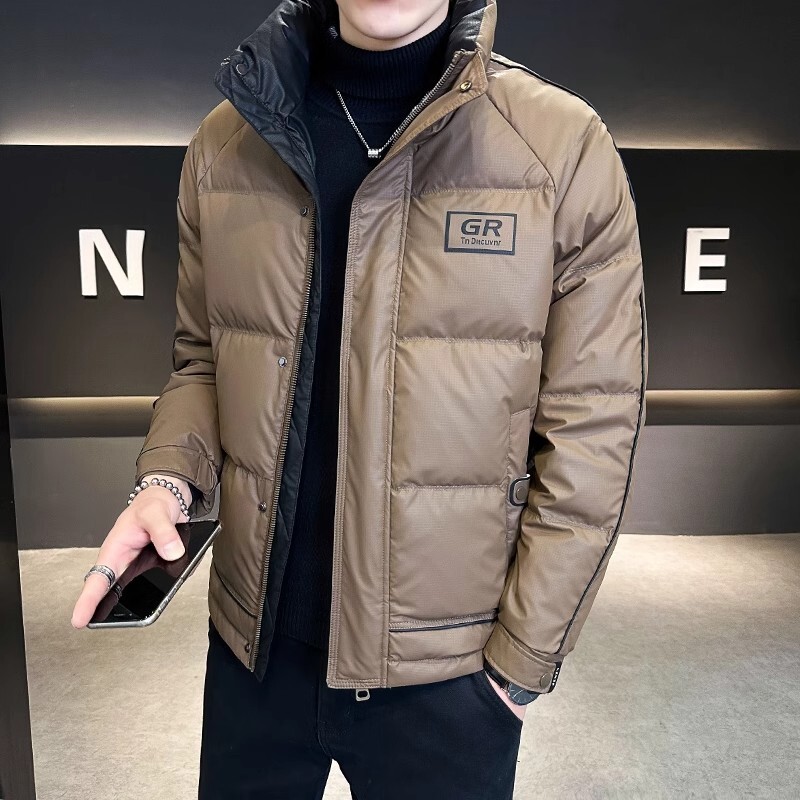 Street Fashion Jacket Men - Fall Winter Men's White Duck Down