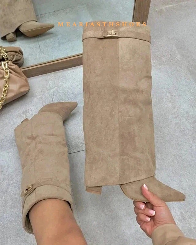 Women's Chunky Heel Knee High  - огляд і ціна Street Fashion Winter
