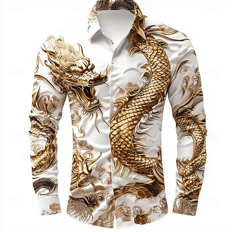 Men's Shirt Long Sleeve Shirt  - огляд і ціна Street Fashion Shanghai