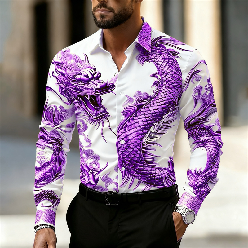 Men's Shirt Long Sleeve Shirt  - огляд і ціна Street Fashion Shanghai