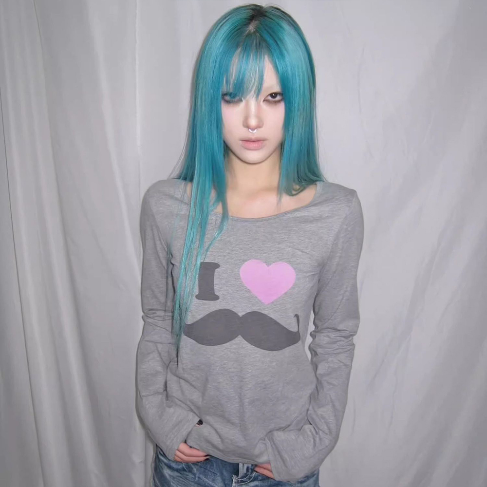 Japanese Y2K Beard Print T-Shi - огляд і ціна Street Fashion Korea