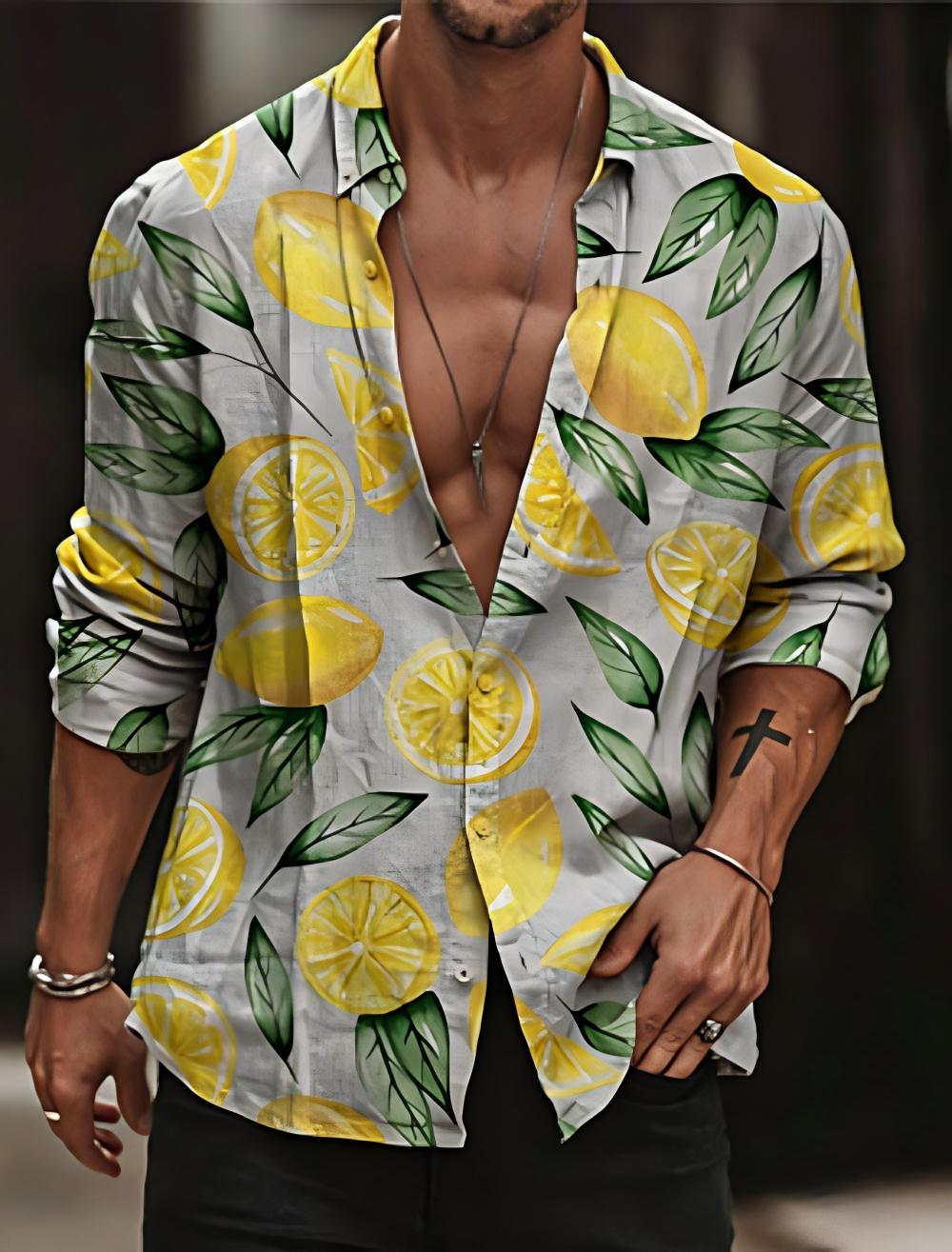 Men's Lemon Shirt Summer Hawai - огляд і ціна Street Fashion Shanghai