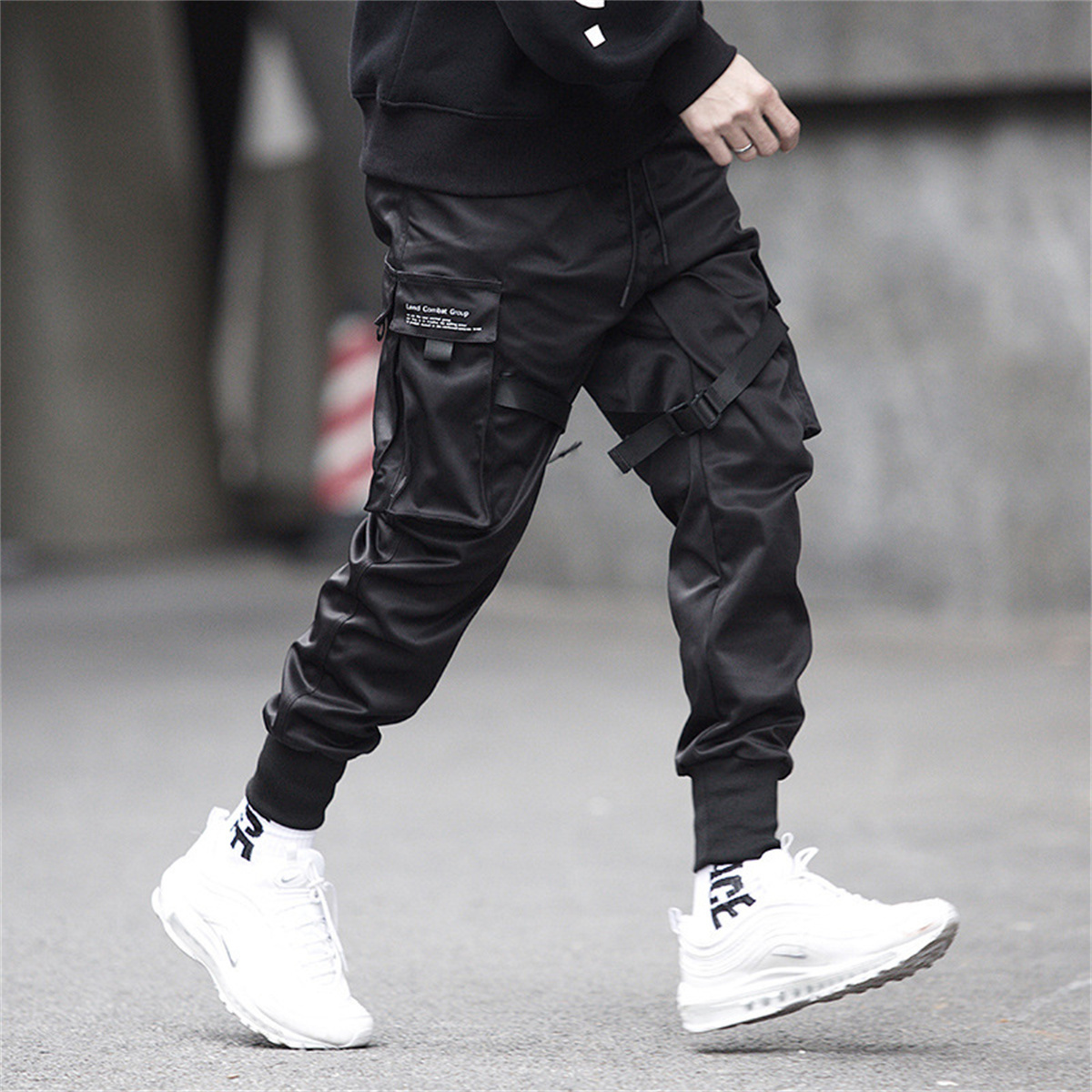 Black Hip Hop Cargo Pants Summ - огляд і ціна Street Fashion Korea