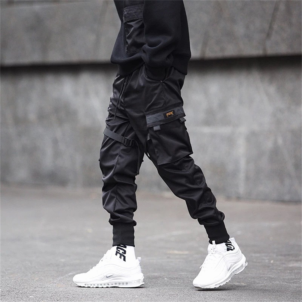 Black Hip Hop Cargo Pants Summ - огляд і ціна Street Fashion Korea