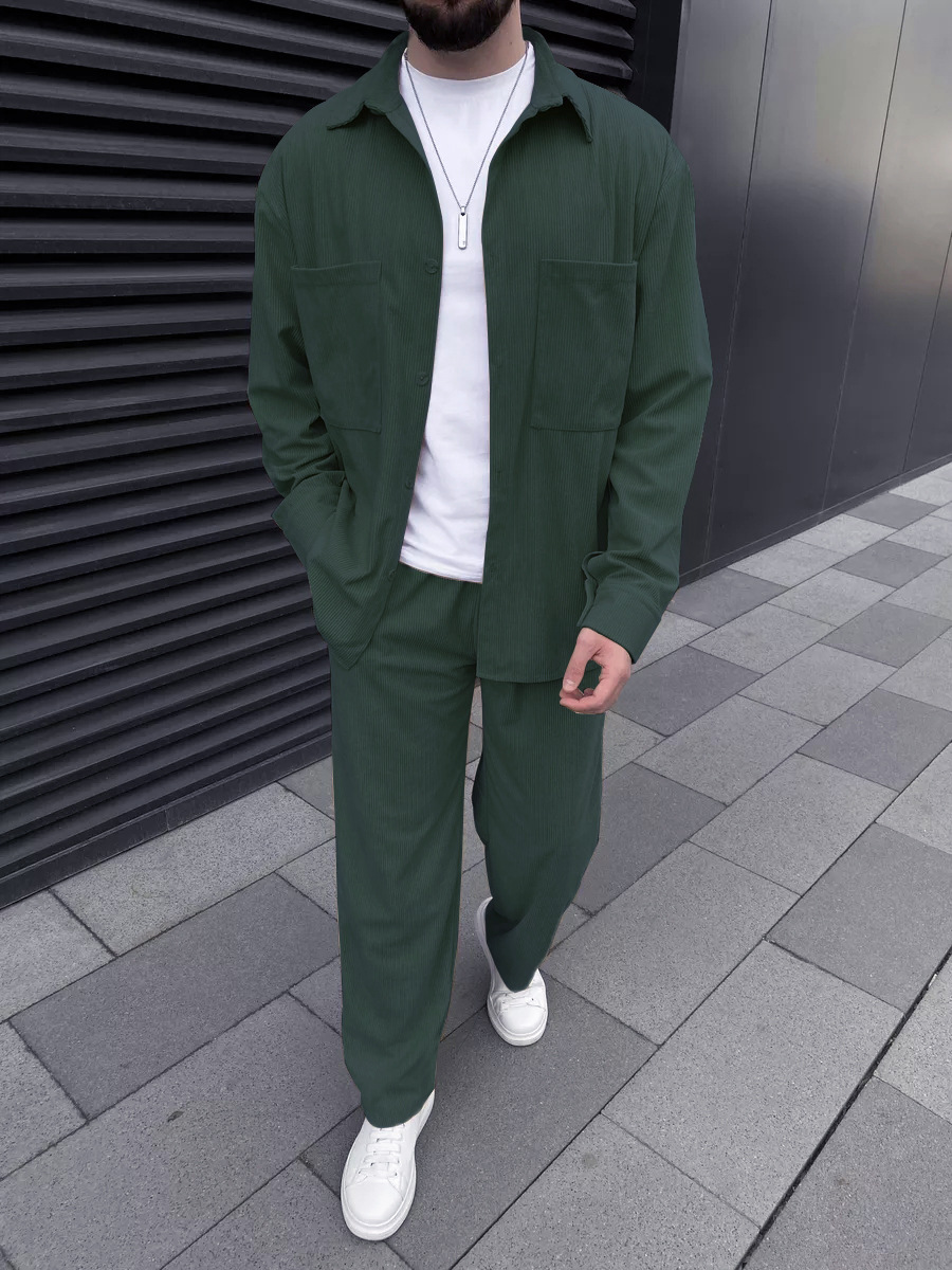 Men's corduroy two-piece outfi - огляд і ціна Street Fashion Casual