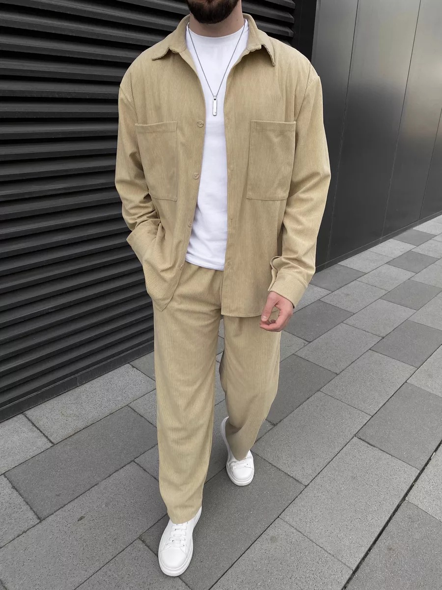 Men's corduroy two-piece outfi - огляд і ціна Street Fashion Casual