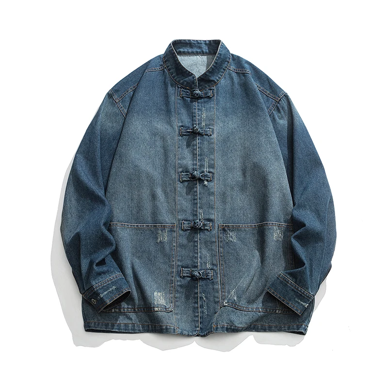 Chinese Style Denim Jacket Men - огляд і ціна Street Fashion Jacket Men