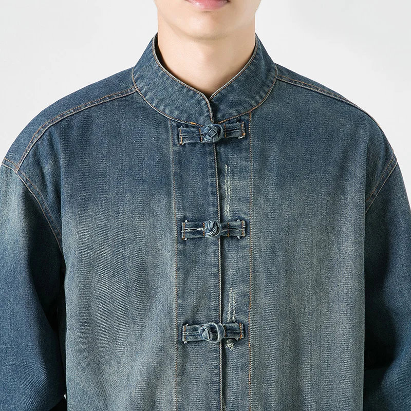 Chinese Style Denim Jacket Men - огляд і ціна Street Fashion Jacket Men