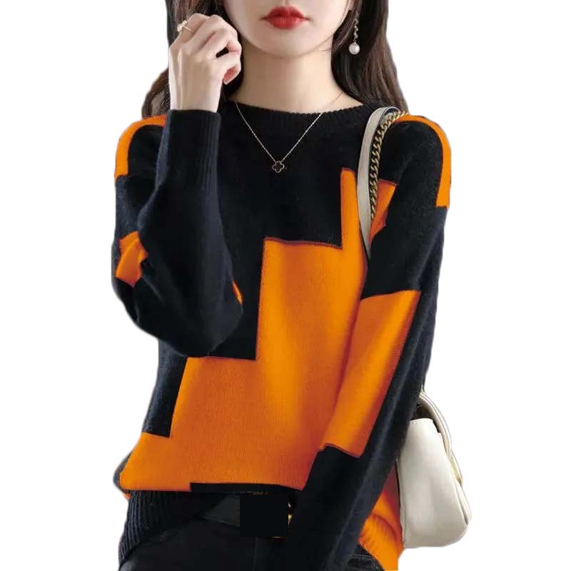 Fashion O-Neck Spliced Knitted - огляд і ціна Street Fashion Korea