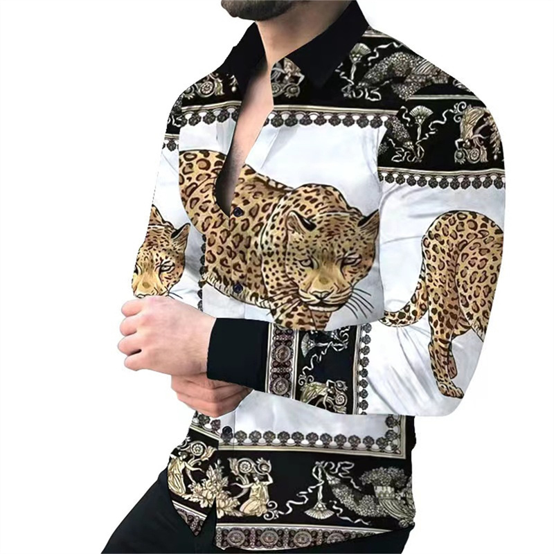 Men's shirt 3D printed shirt o - огляд і ціна Street Fashion Shanghai