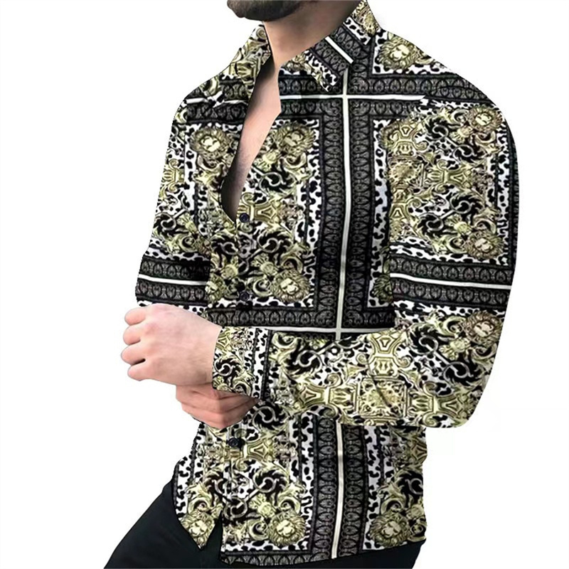 Men's shirt 3D printed shirt o - огляд і ціна Street Fashion Shanghai