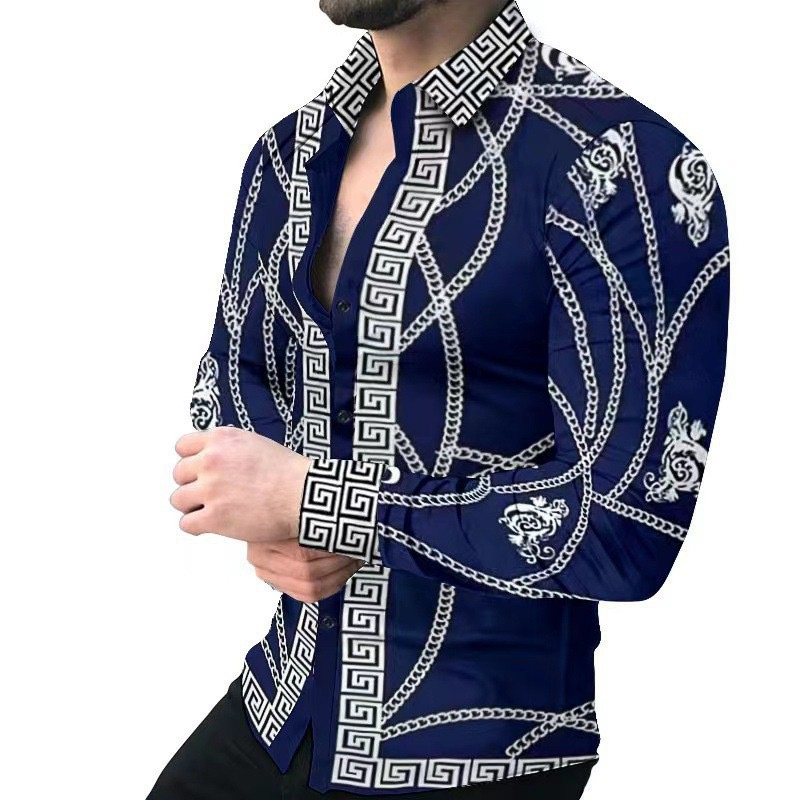 Men's shirt 3D printed shirt o - огляд і ціна Street Fashion Shanghai