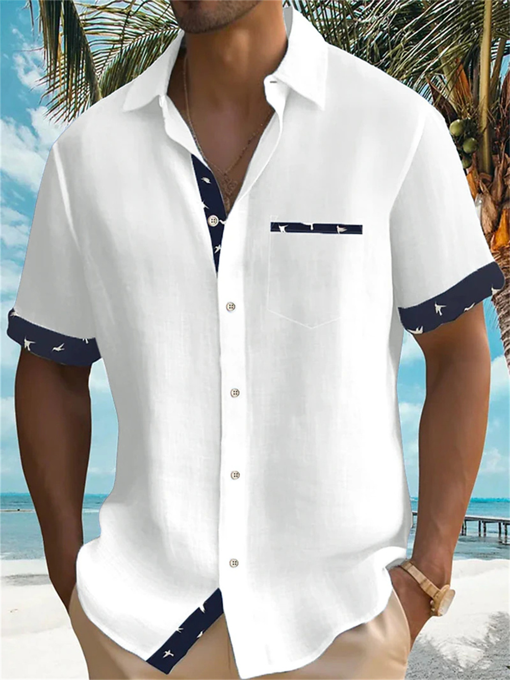 2023 Summer New Men's Aloha Sh - огляд і ціна Street Fashion Shanghai