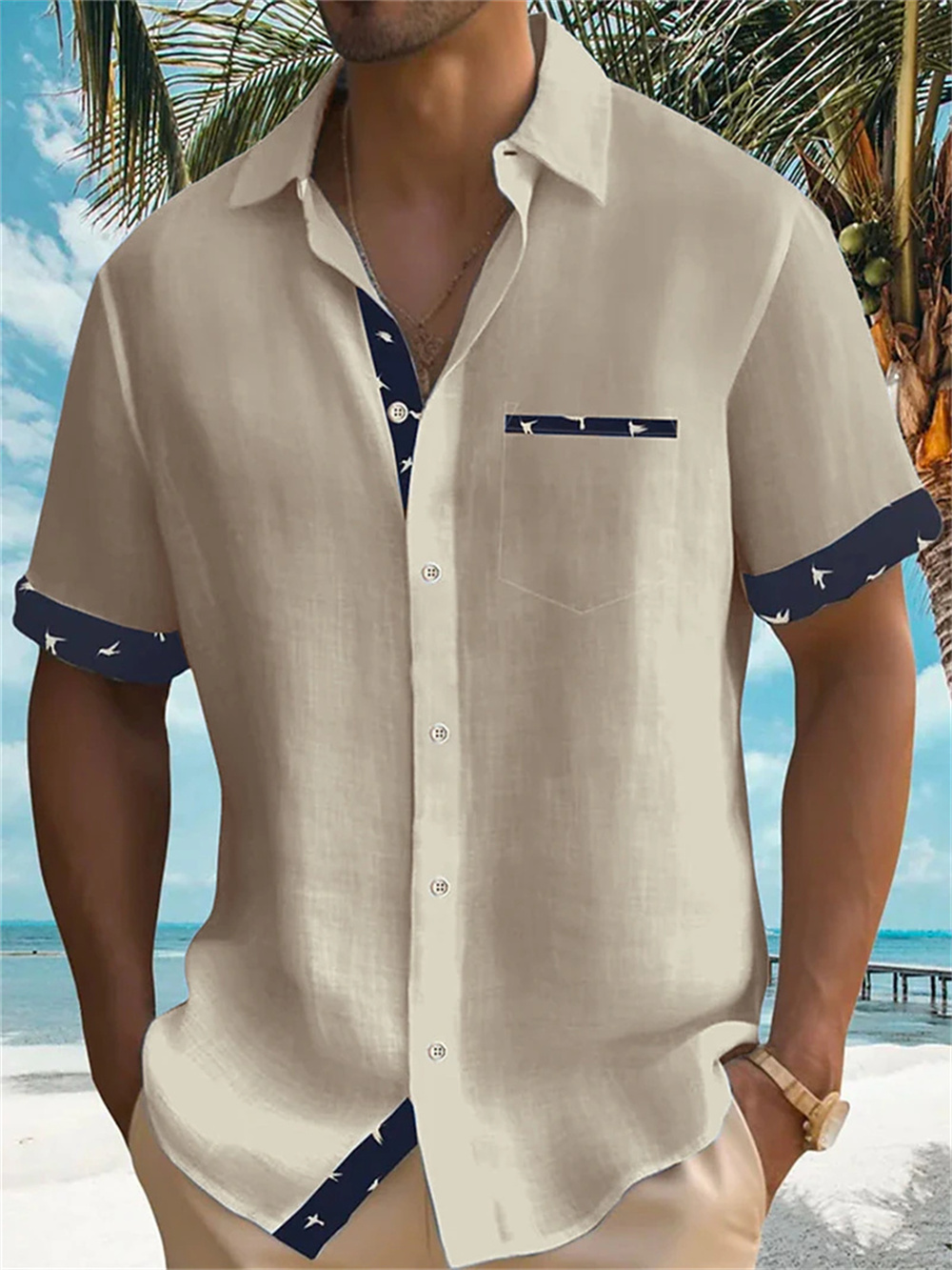 2023 Summer New Men's Aloha Sh - огляд і ціна Street Fashion Shanghai