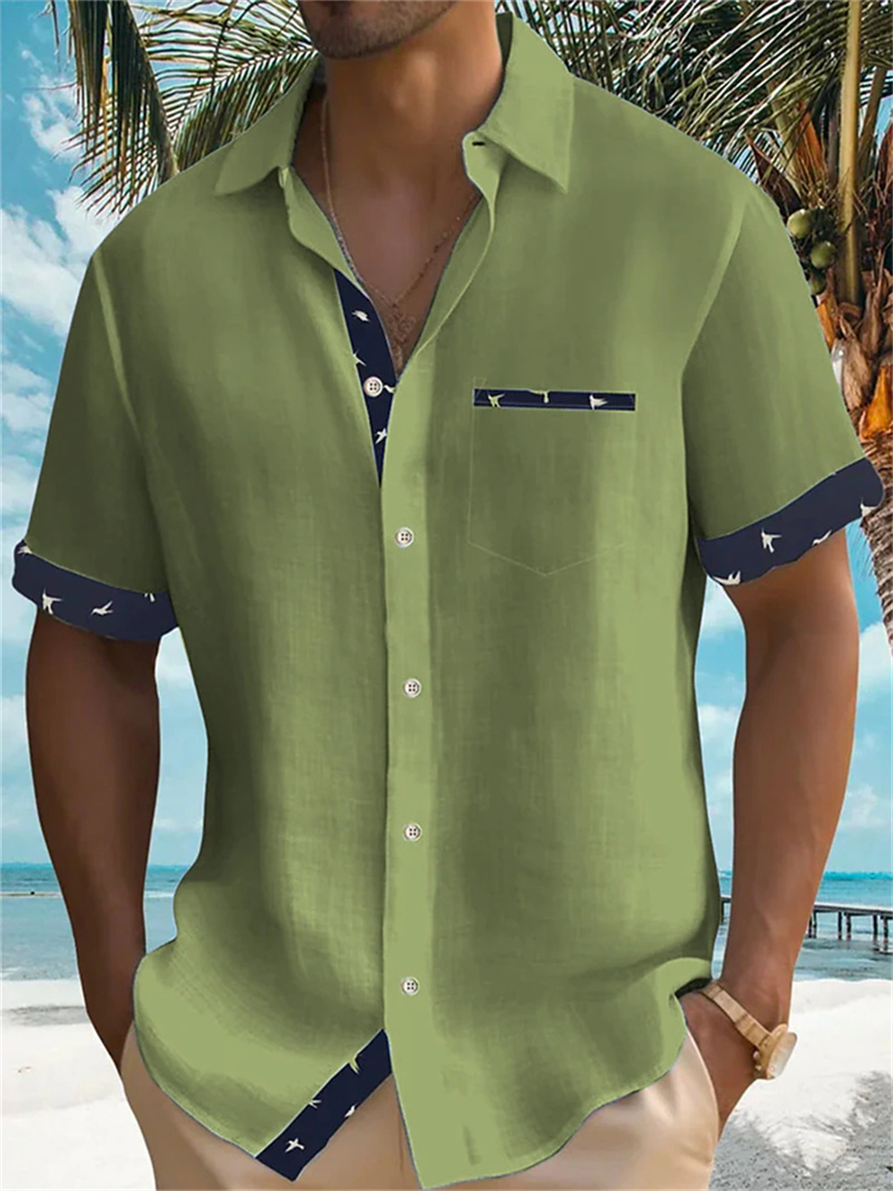 2023 Summer New Men's Aloha Sh - огляд і ціна Street Fashion Shanghai