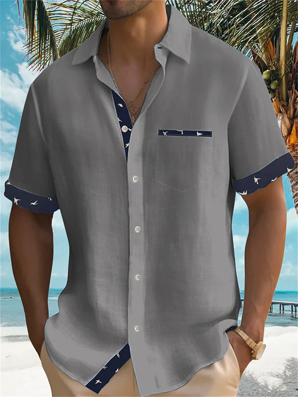 2023 Summer New Men's Aloha Sh - огляд і ціна Street Fashion Shanghai