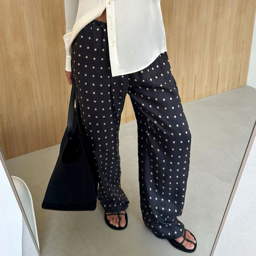 Casual Black Long Dot Pants Wo - огляд і ціна Street Fashion Fall 2025
