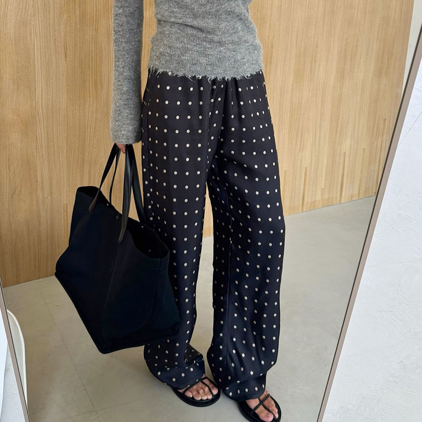 Casual Black Long Dot Pants Wo - огляд і ціна Street Fashion Fall 2025