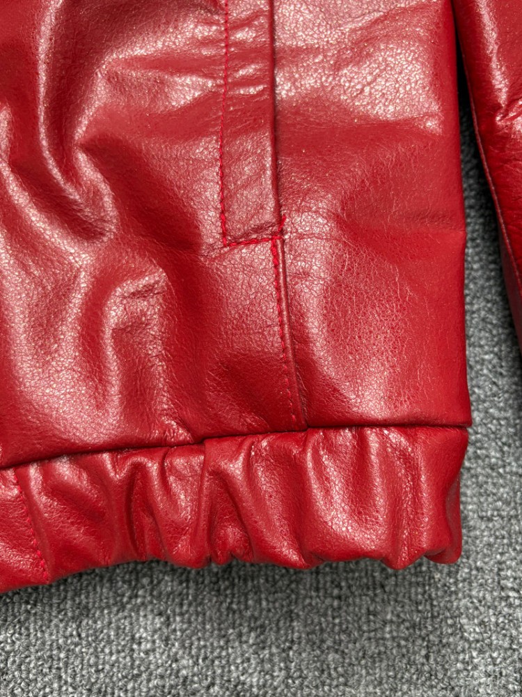 Fashion Mens Red Hooded Cowhid - огляд і ціна Street Fashion Jacket Men
