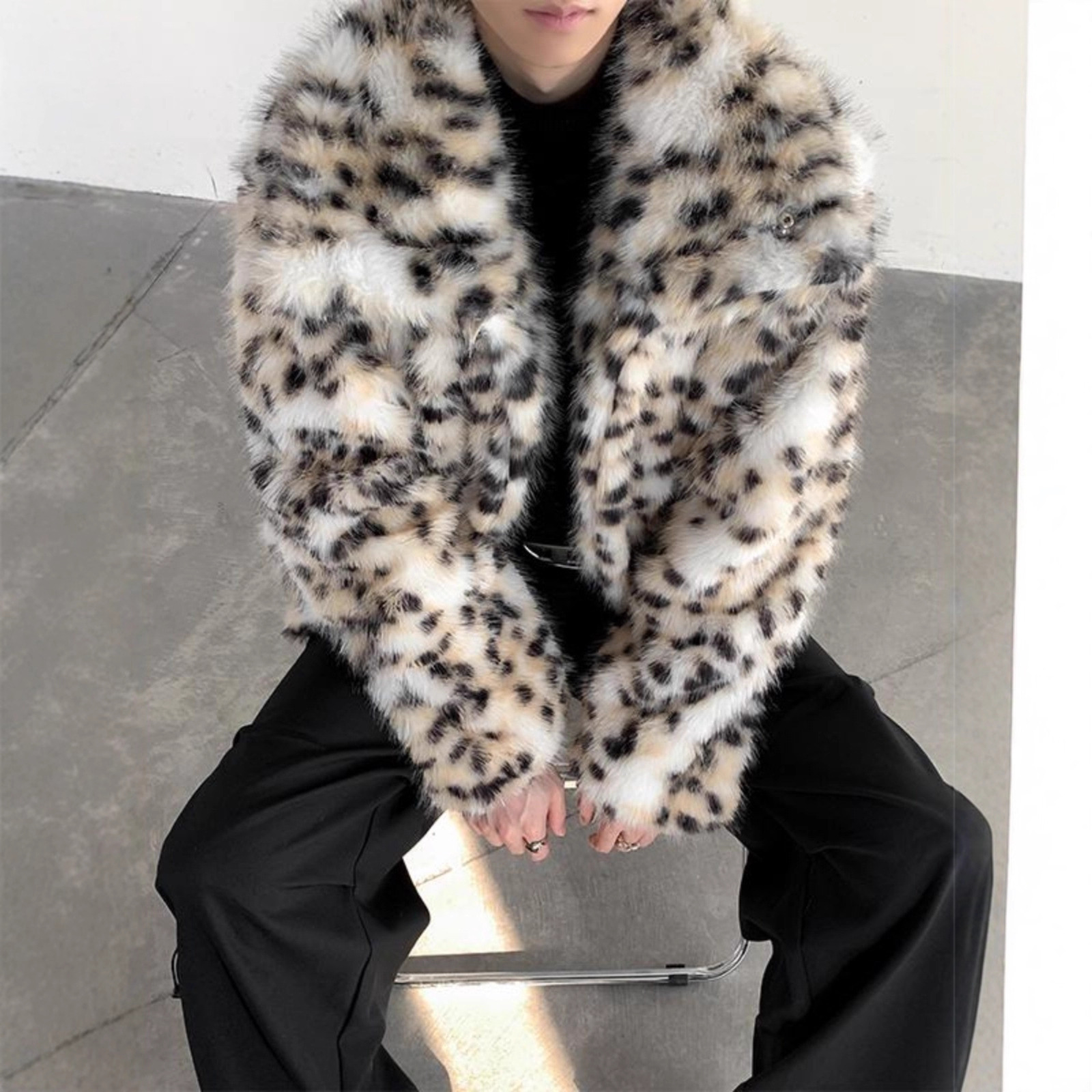 Men's Fashion Luruxy Leopard F - огляд і ціна Street Fashion Jacket Men