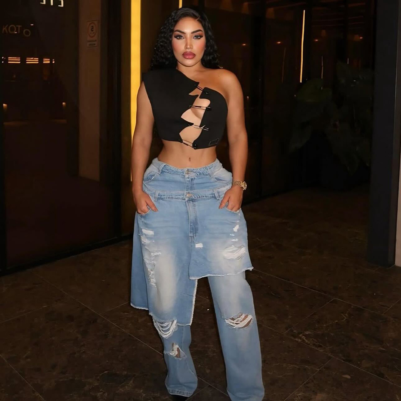Fashion Denim Pants Women Stre - огляд і ціна Street Fashion Fall 2025
