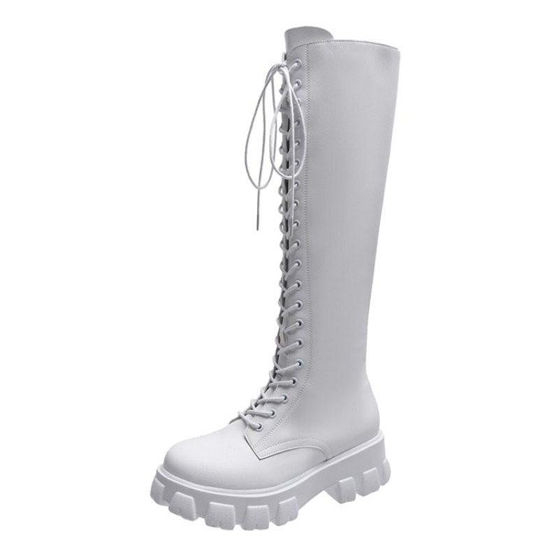 Women Knee High Boots Lace Up  - огляд і ціна Street Fashion Winter