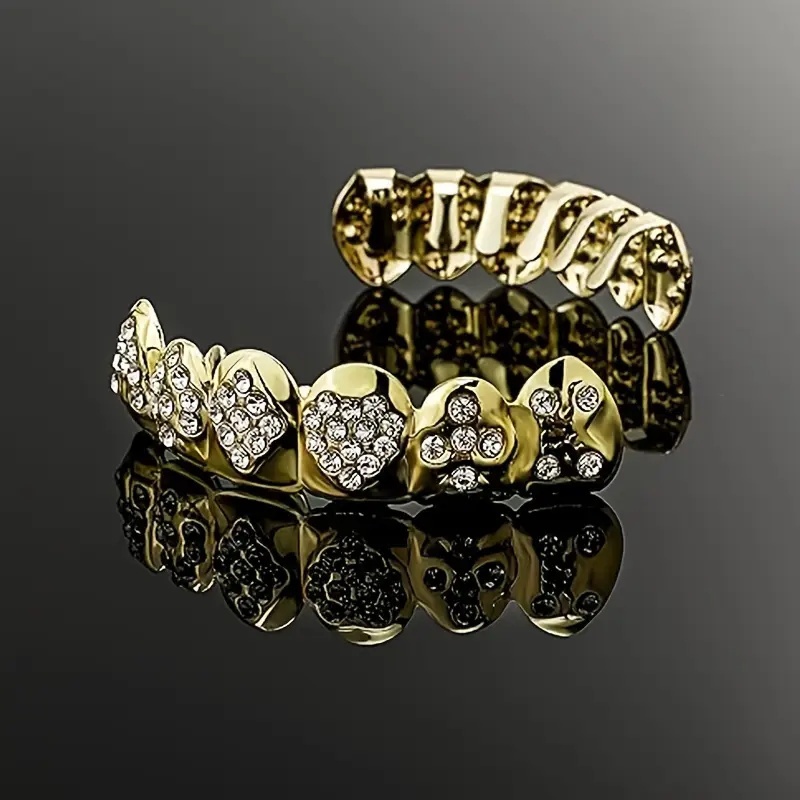 1 Set Of Golden Poker Braces - - огляд і ціна Street Fashion Types